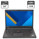 Ноутбук Lenovo ThinkPad T440s / 14" (1600x900) TN / Intel Core i7-4600U (2 (4) ядра по 2.1 - 3.3 GHz) / 12 GB DDR3 / 480 GB SSD / Intel HD Graphics 4400 / WebCam / VGA б/в - зображення 1