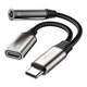 Кабель-адаптер USB-C на USB-C з роз'ємом Mini Jack 3,5 мм AMiO (04295/042953) - изображение 1