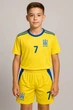 Дитяча футбольна форма збірної України №7 Мудрик жовто-синя, футболка + шорти 24(130-140см) - зображення 3