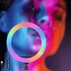 Набор для блогера 4 в 1 Кольцевая RGB лампа цветная 31 см MJ-33 Штатив 2м Петличный микрофон Селфи палка трипод - изображение 2