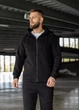Мужской спортивный костюм на молнии MonsterBrand утепленный XXL (54) черный - изображение 4