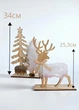 Набір декоративних оленів Livarno Home Christmas Decoration з дерева 34/25,3 см Бежевий - зображення 5