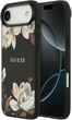 Панель Guess Grained Flowers Classic Logo MagSafe для Apple iPhone 17 Air Black (GUHMP17MPGNMPLMK) - зображення 1
