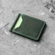 Затискач для грошей Simple Green, натуральна шкіра Crazy Horse, зелений, для купюр та карток - зображення 10