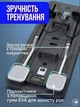 Фитнес-доска 5в1 многофункциональная для тренировок 106 х 41 х 7 см, Тренажер реформер силовой домашний для пилатеса и фитнеса + Таймер + Эспандеры, Серая (3431875639) - изображение 5