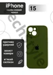 Чехол силиконовый с закрытой камерой Epic Premium Silicone Case Camera Protection without MagSafe для Apple iPhone 15 (6.1) Army green - изображение 1