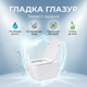 Унитаз Insana Brit 51х34,5х34см санитарный фарфор напольный нижнее подключение компакт овальный для дома - изображение 6