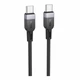 Зарядний кабель Hoco X109 Silicone Type-C to Type-C 60W 3m Black - зображення 3