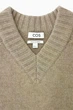 Джемпер COS chunky pure cashmere v-neck jumper 1177637002 М Бежевий - зображення 6