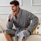 Халат мужской теплый махровый L серый Fortune Cosy 925 - изображение 4