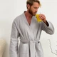 Халат мужской теплый вафельный M серый Cosy 821 - изображение 2