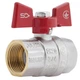 Кран шаровой Thermo Alliance Standart 3/4" ВВ прямой, PN40, бабочка SD602NW20PN40 - изображение 1
