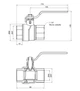 Кран шаровой Thermo Alliance Forte 1 1/4" ВВ прямой, PN40, рычаг SF600W32 - изображение 3