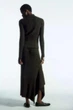 Спідниця COS asymmetric ribbed wool midi skirt 1216595001 S - зображення 4