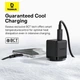 Мережевий зарядний пристрій Baseus Palm Fast Charger 1C 20W + Cable Type-C to Type-C чорний P10111602113-01 - изображение 3