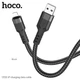 Кабель HOCO U110 charging data cable for Lightning/2,4A/1,2m чорний - зображення 3