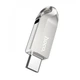 Флеш-накопичувач USB-A/C HOCO UD8 Smart Type-C USB drive 64Gb сріблястий - изображение 6