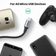 Кабель UGREEN US290 USB 2.0 - micro-USB Aluminum Braid 2m чорний (60148) - зображення 3