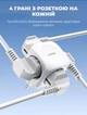 Сетевой фильтр разветвитель тройник 4 евро розетки Ldnio 3680W/16A Білий - изображение 2