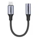 Адаптер Ugreen US211 3.5 мм Female - Lightning Male Aluminum Shell 10 см Black - изображение 1