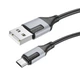 Кабель BOROFONE BX101 Creator charging data cable for Micro 2.4A/1m чорний - зображення 4