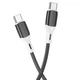 Кабель BOROFONE BX79 Type-C to Type-C 60W silicone charging 3A/1m чорний - изображение 4
