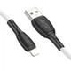 Кабель BOROFONE BX86 Advantage silicone charging for Lightning 2.4A/1m білий - изображение 4