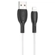 Кабель BOROFONE BX86 Advantage silicone charging for Lightning 2.4A/1m білий - изображение 5