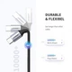 Кабель UGREEN US261 USB 2.0 CM/M Round Cable Nickel Plating Aluminum Shell 2m (сірий чорний (50152) - зображення 3