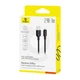 USB кабель Baseus Silky Series USB to Lightning 2.4A 1m чорний P10377702113-00 - зображення 4
