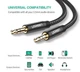 Аудіо кабель UGREEN AV112 3.5mm Male to 3.5mm Male Cable золотистий Plated Metal Case with Braid (50361) - зображення 3
