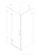 Бічна стінка до кабіни Koer SR SW04-90×200-TR-07 прозоре скло Easy Clean 10мм, графіт (KR5391) - зображення 10