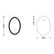 Зеркало настенное овальное 60х80 см Lidz Vida (VI1) с LED-подсветкой, антизапотеванием, регулировкой яркости - изображение 2