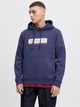 Худі на флісі JACK&JONES темно-синій з принтом IKKNQ175 L - изображение 1