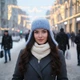 Жіноча в'язана шапка-вушанка "Nordic Style", ручна робота від PRIGRIZ, 50-58 см - зображення 1