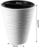Круглий квітковий горщик Kadax Temara 30 см Білий (K744) - зображення 5