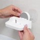 Мильниця клейка настінна MBM HOME BP-4 WHITE пластикова біла - зображення 7