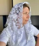 Праздничный платок Ангелина 80*80 см белый - изображение 5