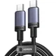 Кабель Ugreen L528 USB-C - USB-C PD 100W 5A E-Marker 480 Мбіт/с нейлонове обплетення 1 м Чорний (65832) - зображення 1