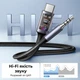 Кабель-адаптер Ugreen CM772 USB-C - 3.5 мм AUX + зарядка USB-C/USB-A PD 60W Hi-Fi DAC нейлоновий Чорний (45009) - зображення 4