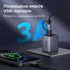 Переходник Ugreen LS502 USB-A - USB-C 3.1 Gen 2 10 Гбит/с 3А с ремешком 2 шт Черный (65332) - изображение 6