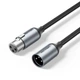 Мікрофонний кабель Vention XLR штекер - XLR гніздо екранований в обплетенні 1 м Сірий (BKHHF) - зображення 1