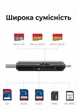 Кардридер Ugreen CM803 USB-C/USB-A 3.0 SD 4.0 UHS-II 312 МБ/с OTG Темно-серый (65024) - изображение 7