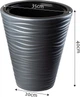 Круглий квітковий горщик Kadax Temara 35 см Антрацит (K746) - зображення 5