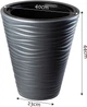 Круглий квітковий горщик Kadax Temara 40 см Антрацит (K749) - зображення 5