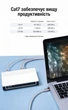Патч-корд Vention CAT 7 SFTP RJ-45 1 м 10 Гбит/с 600 МГц Серый (ICDHF) - изображение 3