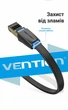 Патч-корд Vention CAT 8 SSTP RJ-45 Плоский 40 Гбіт/с 2000 МГц 1.5 м Чорний (IKCBG) - зображення 9
