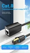 Кабель-удлинитель Vention CAT 8 SSTP RJ45 40 Гбит/с 2000 МГц 2 м Черный (IKHBH) - изображение 2