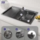 Кухонна мийка Britc HM HS7848R-B 78x48x21 см Сірий - зображення 4