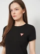 Футболка бавовняна жіноча Guess Ss Cn Mini Triangle Tee W2YI44-J1314-JBLK M Jet Чорна (7622078608679) - зображення 4